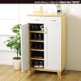 岩附 引き出し付き シューズボックス  下駄箱 シューズラック 靴箱 引き出し 収納 IW-470