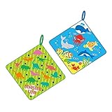 子供 ループタオル ハンドタオル タオルハンカチ ループ付き タオル 抗菌防臭加工 2枚組 fo-500h 男の子セットNo.03