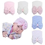 Ademoo Baby Girls Hats Newborn Hospital Hat with Bow
