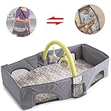 折り畳み式ベビーベッド ベビーベッド用 赤ちゃん 持ち運び ベッド 　ベビー連れの旅行＆外出などに　持ち運び便利　ショルダーバッグ　に変われる