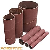 POWERTEC 11204 80 Grit Sanding Sleeves (6 Pack), 4-1/2" [並行輸入品]