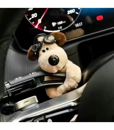 Amazon.co.jp: 面白い犬のぬいぐるみ車のワイパーシフトハンドル装飾