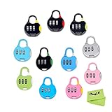 (Ckeyin) シルバー ミニ リセッタ 金属 旅行荷物のパスワード コード ロック 南京錠 3桁