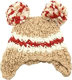 ベビー クマ耳 ボーダーニット帽子 43-6019 ベージュ フリー(46～50cm)