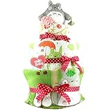 おむつケーキ トトロ 3段 出産祝い ベビーギフト タオル ガラガラ スタイ ぬいぐるみ ジブリ ネコバス totoro18