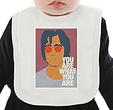 John Lennon quote ネクタイを有する有機ビブ Medium
