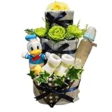 ディズニー！豪華3段　おむつケーキドナルド
