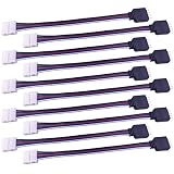 LitaElek 10pcs 5 Pin Solderless LED Cable Connect 10mm wide SMD 5050 RGBW RGBWW LED Strip LED Tape L