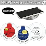 【カラー：モノクロ】ピーナッツ ワイヤレス 充電器 iphonex iphone スマホ 充電 置くだけで充電 キャラクター スヌーピー チャーリー スマートフォン チャージャー アイフォンテン Galaxy note8 S8/S8+ Edge S6 Edge+ Note LG G6 対応 触点式 QI チー 持ち運び s-gd_79951