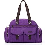 Mengma ２点セット　3 Colors　レディース　マザーズバッグ　ショルダーバッグ　斜め掛け 高収納性 (purple)