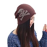 Baby-mine (ベイビーマイン) レディース メンズ ユニセックス ニット ニット帽 ニットキャップ ラインストーン サイド ドクロ パンク ロック メタル ポップ ハロウィン ギフト プレゼン