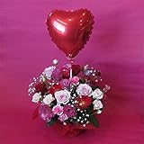 バルーンフラワー/豪華なお花のレッドハート