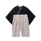 Anbaby 男の子 着物 和装 カバーオール ベビー服 ロンパース フォーマル (80)