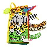 ARAUS　子供　布の本　動物　学習　教育　書籍　破れない　おもちゃ　知育玩具　学習多機能　ソフト　ベビー　赤ちゃん　幼児　男女兼用　テープ　ベストギフト　ペットの尾　恐竜　犬　猫　かわいい　面白い（