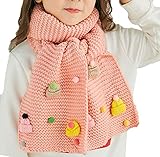 Snoneかわいい マフラー　子供 毛糸　ニット　毛玉　マフラー　ブーム　暖かい　きれい　無地　シンプル