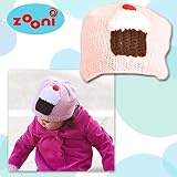 Zooni(ズーニ) ふわふわもこもこ キッズ&ベビーニット帽子ニットワッチ Sweet On You(Cupcake) L（2～5Y)