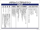 [N-7511701]緑十字　特定化学物質標識　メチルイソブチルケトン　エンビ　４５０×６００ 35330
