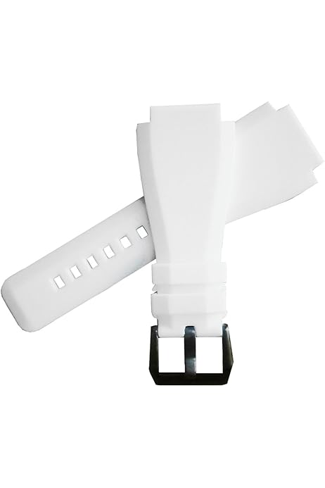 Bell & Ross　BR01,BR03用 ラバーベルト　24mm　ホワイト Bell & Ross Original 24mm x 24mm White Rubber Replacement