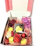 チョコレートキャンドルのフラワーボックス　スクエアBOX E