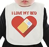 I love my bed ネクタイを有する有機ビブ Medium