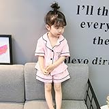 子供パジャマ キッズ 女の子 男の子 肌着 半袖 春夏 ルームウェア 上下セット ハーフパンツ 前開き 寝巻き 部屋着 無地 おしゃれ ナイトウェア 着替え お泊り (120, ピンク)