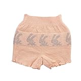 キッズオーバーパンツうさぎラインピンク(120-150):オーガニックコットン