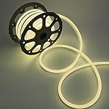 WYZworksウォームホワイト柔軟な防水ソフトシングルサイドLEDネオンロープライトストリップバー Warm White 50FT LED-FLEX-1SD-WRMWHT-50FT