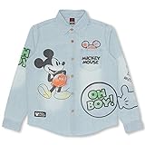 ベビードール ディズニー スプレー柄デニムシャツ 男女兼用 DISNEY Collection L ミッキー