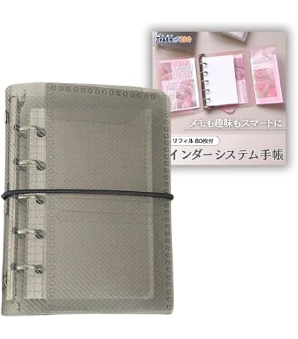 Amazon.co.jp: システム手帳 ミニM5サイズ 5穴手帳リフィル2冊付き