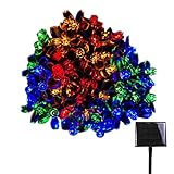 RPGT ソーラー LEDイルミネーションライト 13m 100LED 桜の花 ソーラーライトストリング USB充電式 防水 8ライトモード ソーラー充電式 さくらタイプ クリスマスガーデン装飾ライト