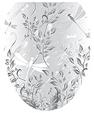 Toilet Tattoos TT-1013-O Fields of Grey Decorative Applique For Toilet Lid, Elongated [並行輸入品]