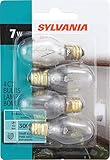 Sylvaniaホーム照明13545白熱電球、c7 – 7 W-2850 K、クリア仕上げ、燭台ベース、4パック