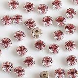 HJ DIY ハンドメイド アクセサリーパーツ ラインストーン 立て爪 綺麗 台座付き 100個入 (台座銀色, 4㎜)