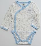 [BamBu Baby バンブーベビー]未熟児 低出生体重児 早産児 NICU 用 ベビー服 肌着 長袖 ロンパース 男の子 用 白 ウサギ柄 ２枚組