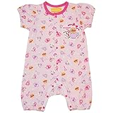 【本体綿100％】2016年 夏物 アンパンマンガール 天竺 アリス系総柄 前開き 半袖ロンパース カバーオール Anpanman Girl ピンク◇70cm