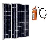 DC HOUSE ソーラーパネル200ｗ 100ｗ*2 個 ポンプ DC24v セット