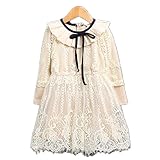 WIN キッズワンピース フォーマル女児 キッズ 服 子供 長袖 女の子 ガールズ ワンピース 韓国スタイル 結婚式 発表会 入園式 入学式 卒園式 卒業式 七五三 パーティー (110cm, ホワイ