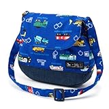元気にお出かけベビーショルダーバッグ　アクセル全開はたらく車（ロイヤルブルー）　B1702600　日本製