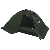 ESNBIA テント 2～4人用 4シーズンテント 軽量 コンパクト 二重層 スカート付き アウトドアテント キャンプ 登山 ツーリング ドーム 高通気性 メッシュスクリーン 防風防水 日本語説明書 グリーン