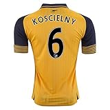 アーセナル16 / 17 Away Soccer Jersey Koscielny # 6メンズカラーイエローサイズM
