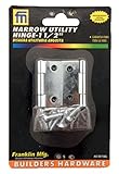 Package Of 2 Pieces, 1.5" Narrow Utility Hinges Suitable For Cabinet Doors Or Box Lids