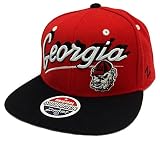 Georgia Bulldogsスナップバック調整可能フリーサイズ帽子NCAA本物スナップバックキャップ – OSFAレッド&ブラック