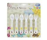 Patchwork Friends Easy Grip Cutlery with 3 Spoons & 3 Forks by First Steps