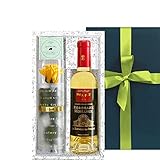 【ワイン お花 グルメ ギフトセット】フランス 白ワイン ハーフサイズ マキシム・ド・パリ 甘口 375ml プリザーブドフラワー バラ 黄色 オーガニック オリーブ テリーヌ BIO おつまみ 【ギフト】プレゼント お祝い 贈り物 結婚祝い 結婚記念日 誕生日 内祝 お礼 熨斗