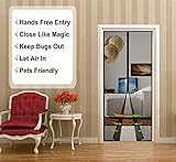 iVenus Color Magnetic Screen Door,Mesh Curtain With Full Frame Velcro,Keeps Bugs Out,Lets Fresh Air 