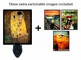 Night Light w /切り替え可能な挿入 – 古いMasters絵画