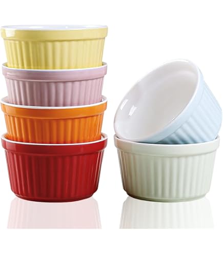 Ceramic Ramekins Set Of 6 - 6oz Oven Safe Dishes For Crème Brûlée & Desserts - View #6