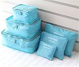 レンジケース トラベルポーチ 6点セット出張 便利グッズ トラベルケー 旅行用収納バッグ　収納ポーチ 衣類整 (E)