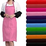 FUT(エフュ ト) 男女兼用人気料理エプロン　首かけ格好いいカフェエプロン　撥水加工おしゃれ仕事エプロン　　ピンクベーシックタイプ1枚入れ