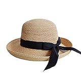 Hatrita-J 帽子の潮女夏折りたたみ砂浜日除け帽盆帽観光百搭大に沿って草を菲太陽帽